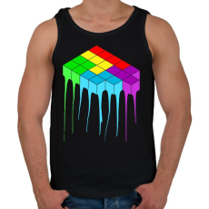 PRINTFASHION Tetris - Férfi atléta - Fekete