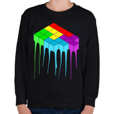 PRINTFASHION Tetris - Gyerek pulóver - Fekete