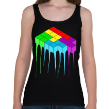 PRINTFASHION Tetris - Női atléta - Fekete női trikó