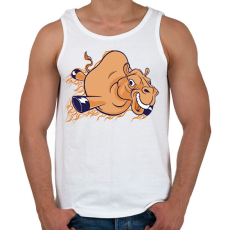 PRINTFASHION Teve - Férfi atléta - Fehér