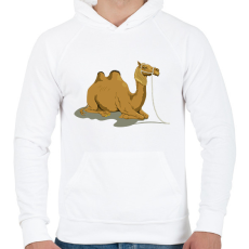 PRINTFASHION Teve - Férfi kapucnis pulóver - Fehér