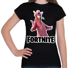 PRINTFASHION Tex Flamingo - fortnite - Női póló - Fekete