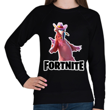 PRINTFASHION Tex Flamingo - fortnite - Női pulóver - Fekete női pulóver, kardigán