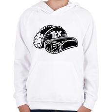 PRINTFASHION Tex-Mex - Gyerek kapucnis pulóver - Fehér