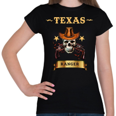 PRINTFASHION TEXAS RANGER SKULL - Női póló - Fekete