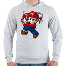 PRINTFASHION Texasi Marió - Férfi kapucnis pulóver - Sport szürke