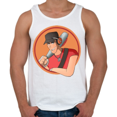 PRINTFASHION TF2 - Scout - Férfi atléta - Fehér