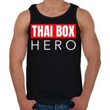 PRINTFASHION THAI BOX HERO - Férfi atléta - Fekete atléta, trikó