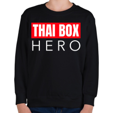 PRINTFASHION THAI BOX HERO - Gyerek pulóver - Fekete