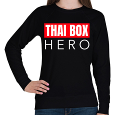 PRINTFASHION THAI BOX HERO - Női pulóver - Fekete
