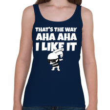 PRINTFASHION That's the way I like it - Női atléta - Sötétkék női trikó