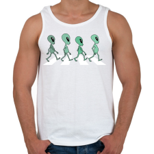 PRINTFASHION The Aliens - Férfi atléta - Fehér atléta, trikó