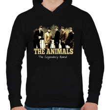 PRINTFASHION the animals band - Férfi kapucnis pulóver - Fekete férfi pulóver, kardigán