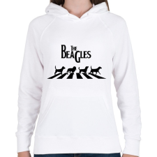 PRINTFASHION The Beagles - Női kapucnis pulóver - Fehér női pulóver, kardigán
