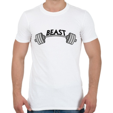 PRINTFASHION The Beast - Férfi póló - Fehér férfi póló