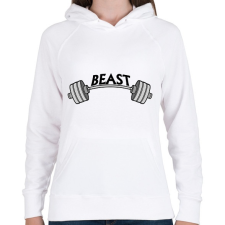 PRINTFASHION The Beast - Női kapucnis pulóver - Fehér női pulóver, kardigán