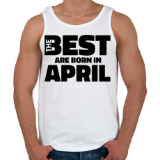 PRINTFASHION The Best are born in april - Férfi atléta - Fehér