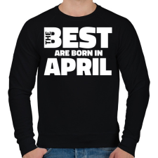 PRINTFASHION The Best are born in april - Férfi pulóver - Fekete férfi pulóver, kardigán