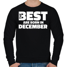 PRINTFASHION The Best are born in december - Férfi pulóver - Fekete