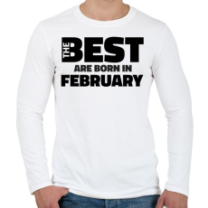PRINTFASHION The Best are born in february - Férfi hosszú ujjú póló - Fehér