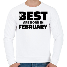 PRINTFASHION The Best are born in february - Férfi pulóver - Fehér