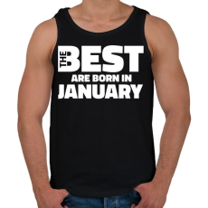 PRINTFASHION The Best are born in january - Férfi atléta - Fekete