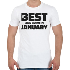 PRINTFASHION The Best are born in january - Férfi póló - Fehér férfi póló