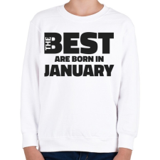 PRINTFASHION The Best are born in january - Gyerek pulóver - Fehér gyerek pulóver, kardigán