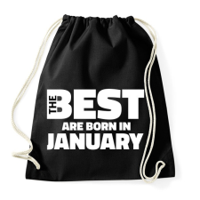 PRINTFASHION The Best are born in january - Sportzsák, Tornazsák - Fekete tornazsák