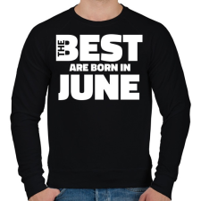 PRINTFASHION The Best are born in june - Férfi pulóver - Fekete férfi pulóver, kardigán