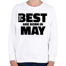 PRINTFASHION The Best are born in may - Gyerek pulóver - Fehér gyerek pulóver, kardigán