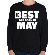 PRINTFASHION The Best are born in may - Gyerek pulóver - Fekete