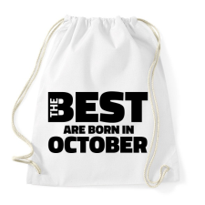 PRINTFASHION The Best are born in october - Sportzsák, Tornazsák - Fehér tornazsák