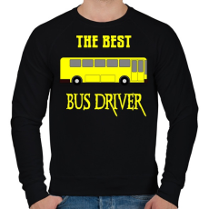 PRINTFASHION THE BEST BUS DRIVER - Férfi pulóver - Fekete