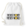 PRINTFASHION The-best-money-the-best-world - Sportzsák, Tornazsák - Fehér