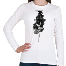 PRINTFASHION The born of the Universe - Női hosszú ujjú póló - Fehér női póló