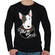 PRINTFASHION The Boss - Férfi hosszú ujjú póló - Fekete