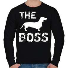 PRINTFASHION The boss - Férfi pulóver - Fekete