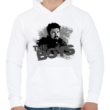 PRINTFASHION The Boys - Férfi kapucnis pulóver - Fehér férfi pulóver, kardigán