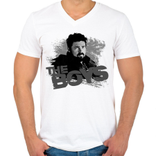 PRINTFASHION The Boys - Férfi V-nyakú póló - Fehér férfi póló