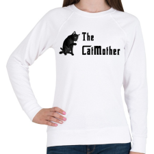 PRINTFASHION the catmother - Női pulóver - Fehér női pulóver, kardigán