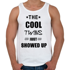 PRINTFASHION THE COOL TWINS BLACK - Férfi atléta - Fehér atléta, trikó