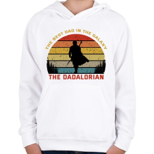 PRINTFASHION The Dadalorian - Gyerek kapucnis pulóver - Fehér gyerek pulóver, kardigán