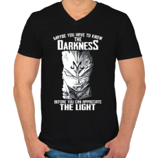 PRINTFASHION The darkness - Férfi V-nyakú póló - Fekete