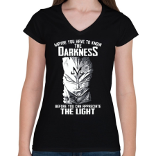 PRINTFASHION The darkness - Női V-nyakú póló - Fekete női póló