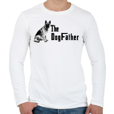 PRINTFASHION the dogfather - Férfi hosszú ujjú póló - Fehér férfi póló