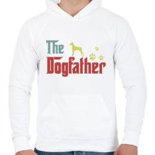 PRINTFASHION The dogfather - Férfi kapucnis pulóver - Fehér férfi pulóver, kardigán