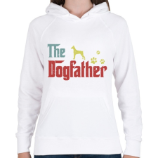 PRINTFASHION The dogfather - Női kapucnis pulóver - Fehér női pulóver, kardigán