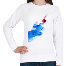 PRINTFASHION The drama of casuality - Női pulóver - Fehér