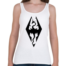 PRINTFASHION The Elder Scrolls V - Skyrim Logo - Női atléta - Fehér női trikó